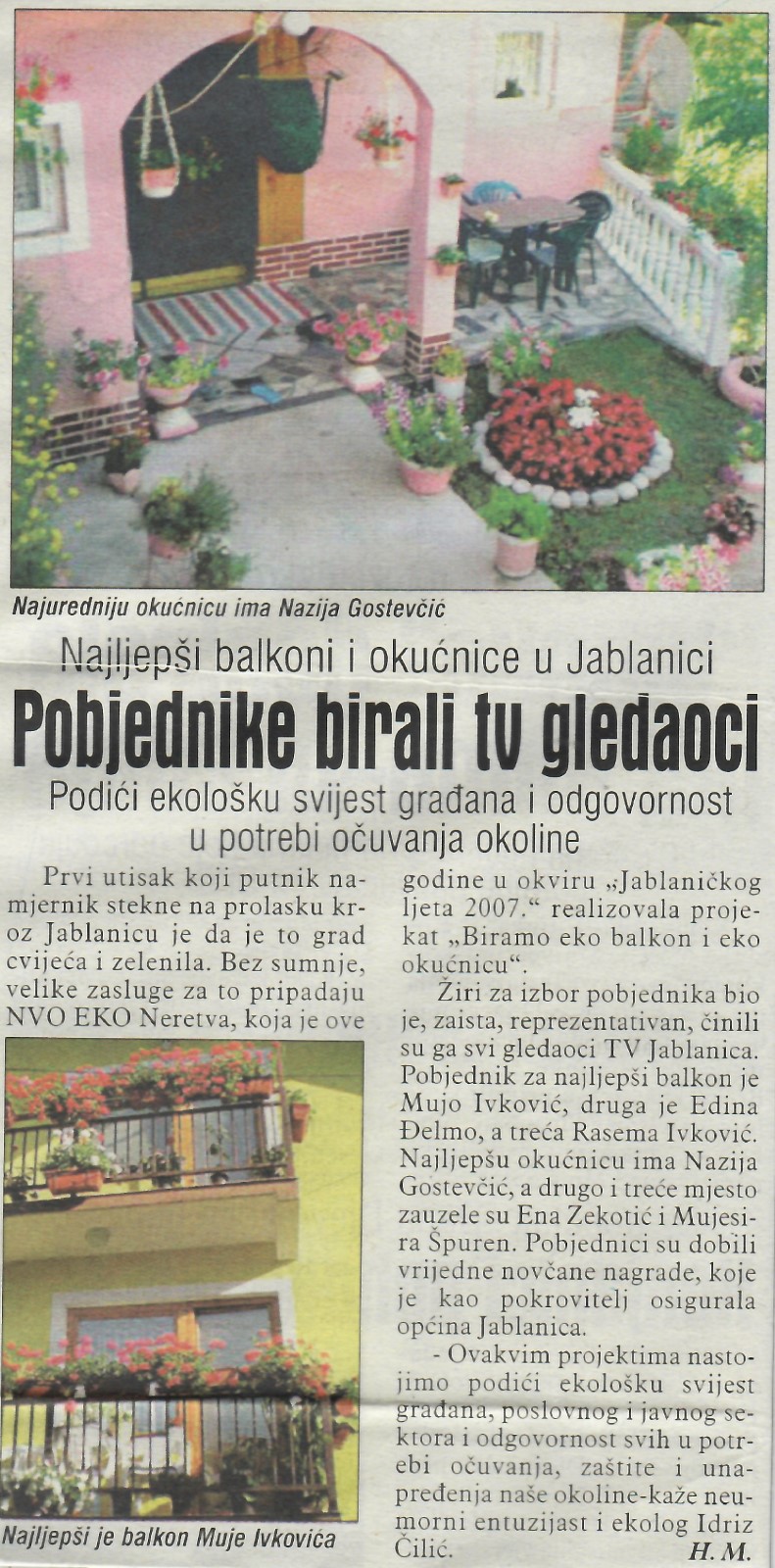 Najljepši balkoni i okućnice u Jablanici