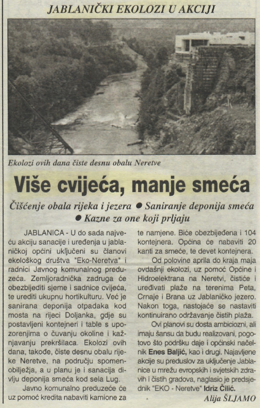 Više cvijeća, manje smeća