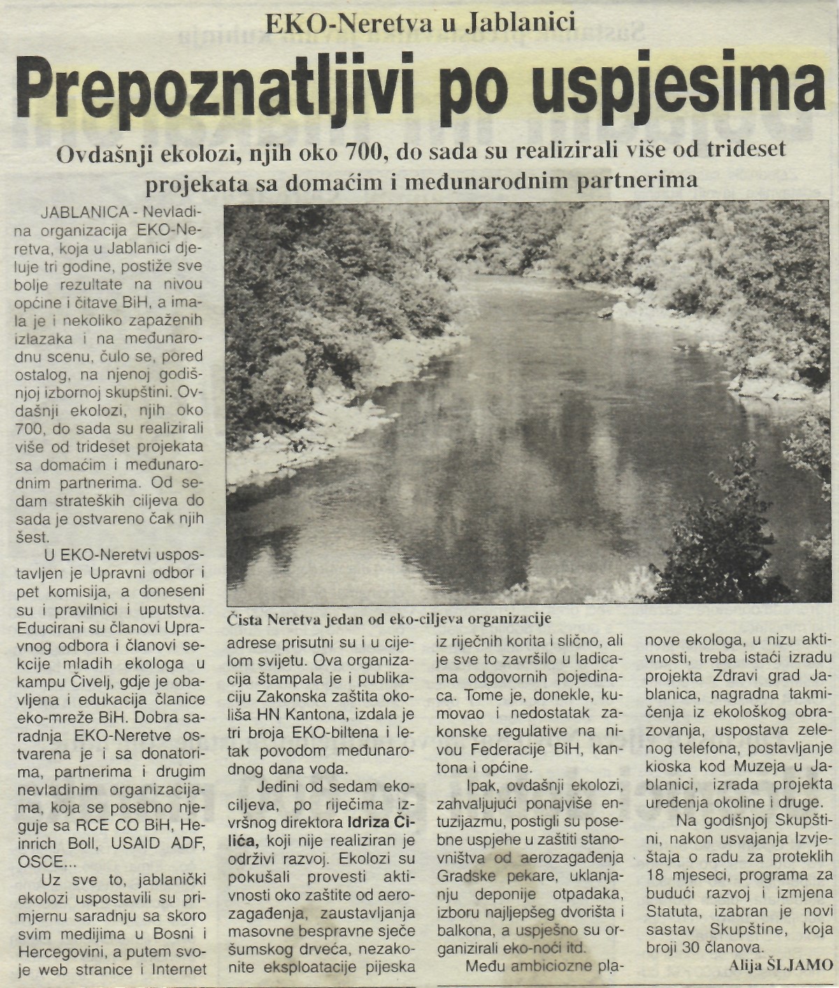 EKO-Neretva u Jablanici- Prepoznatljivi po uspjesima